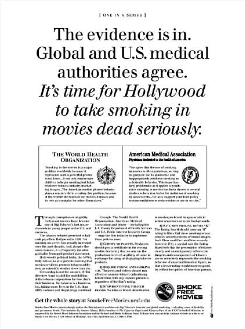 Smokefreemovies Ad That Ran In The California Edition - Cabin Fever (850x1140), Png Download