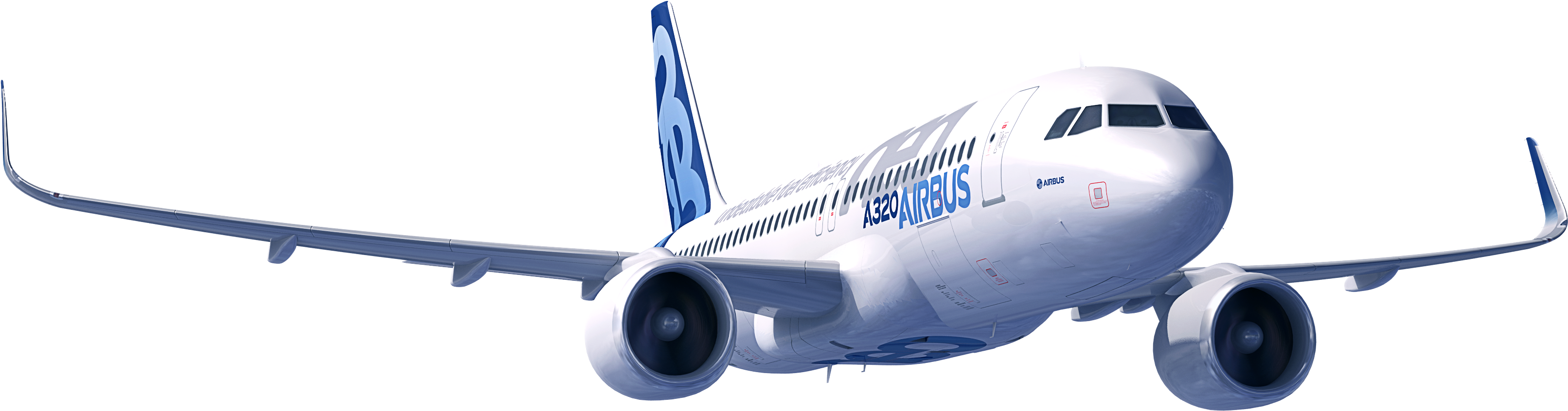 Airbus A320 Neo - Airbus A350 White Background (3626x2720), Png Download
