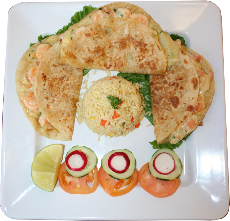Quesadilla De Camaron - Quesadilla (900x781), Png Download