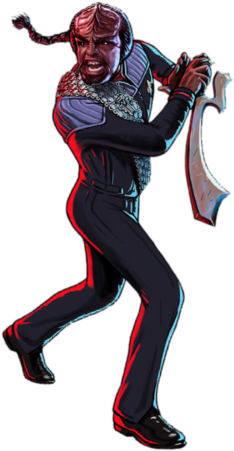 Defiant Commander Worf - Worf (338x653), Png Download