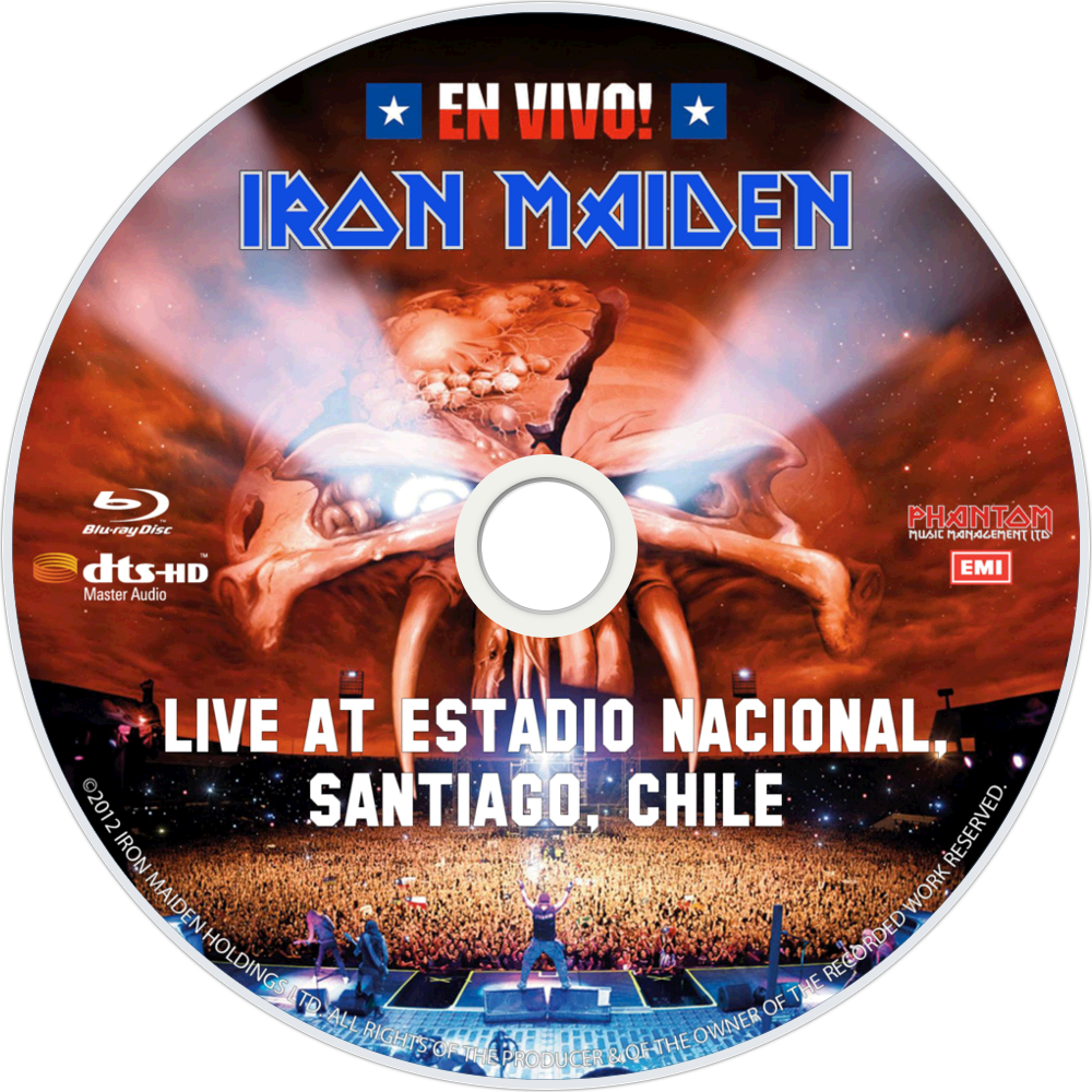 En Vivo Bluray Disc Image - Iron Maiden En Vivo Vinyl Record (1000x1000), Png Download