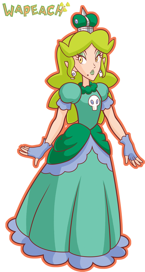 Queen Wapeach By Comfycushion87 - Wapeach Mario Tennis (500x912), Png Download