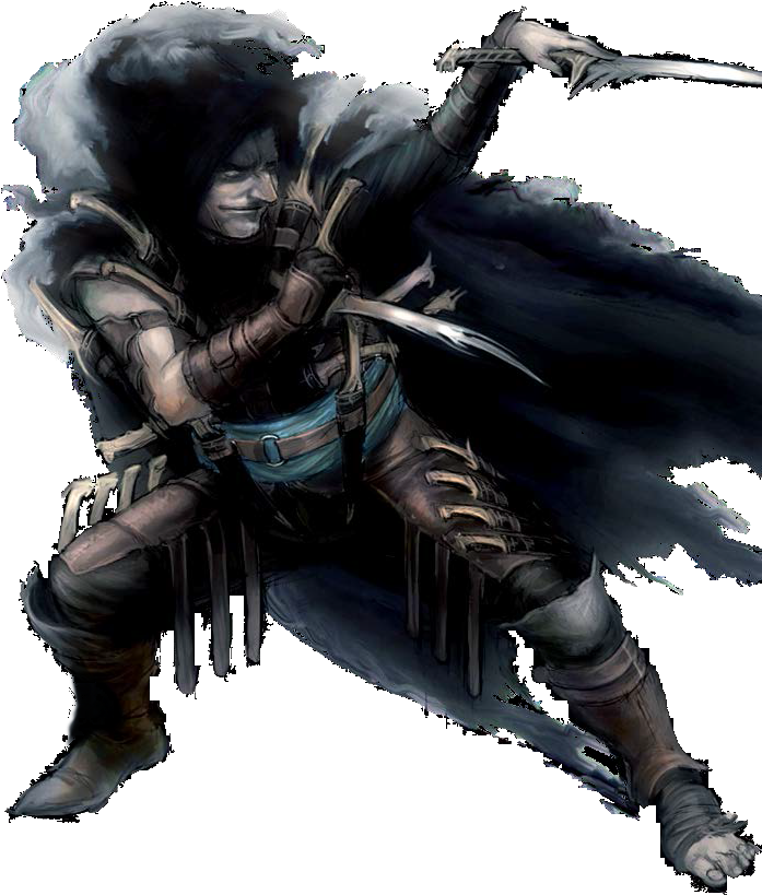 M Halfling Rogue Assassin Cloak Daggers Eldritch Knight, - Halfling Rogue Assassin (800x901), Png Download