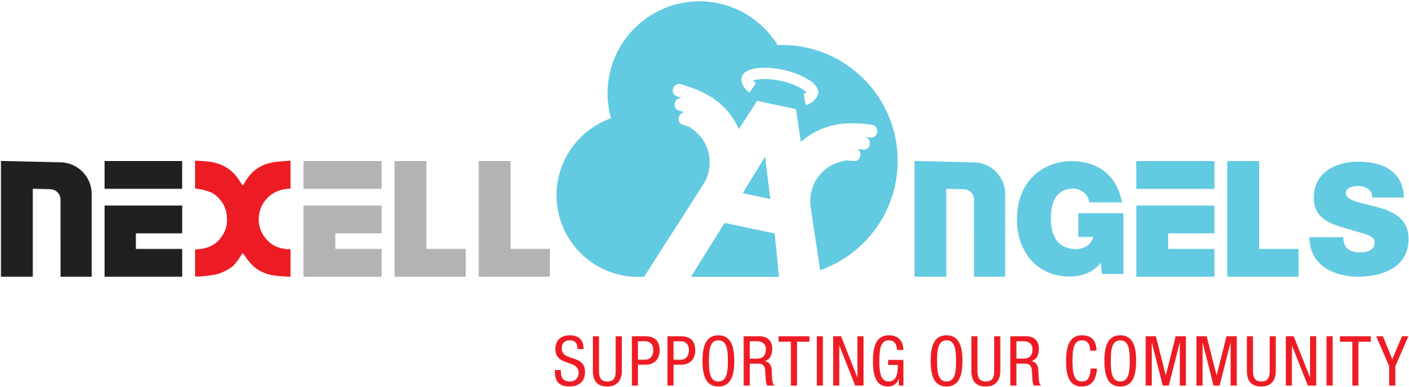 Nexell-angels Logo Tagline Rgb - Voluntary Association (2158x704), Png Download