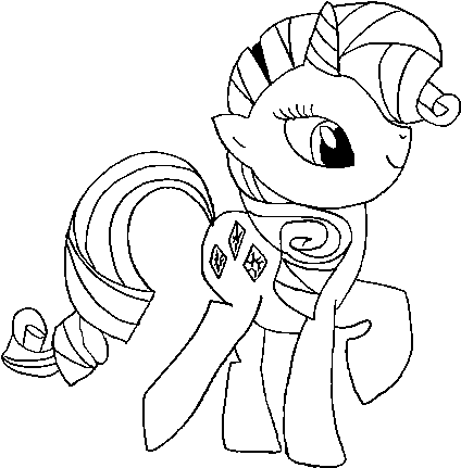 Rarity Coloring Page - Dibujos De Maliloponi Para Colorear (600x470), Png Download