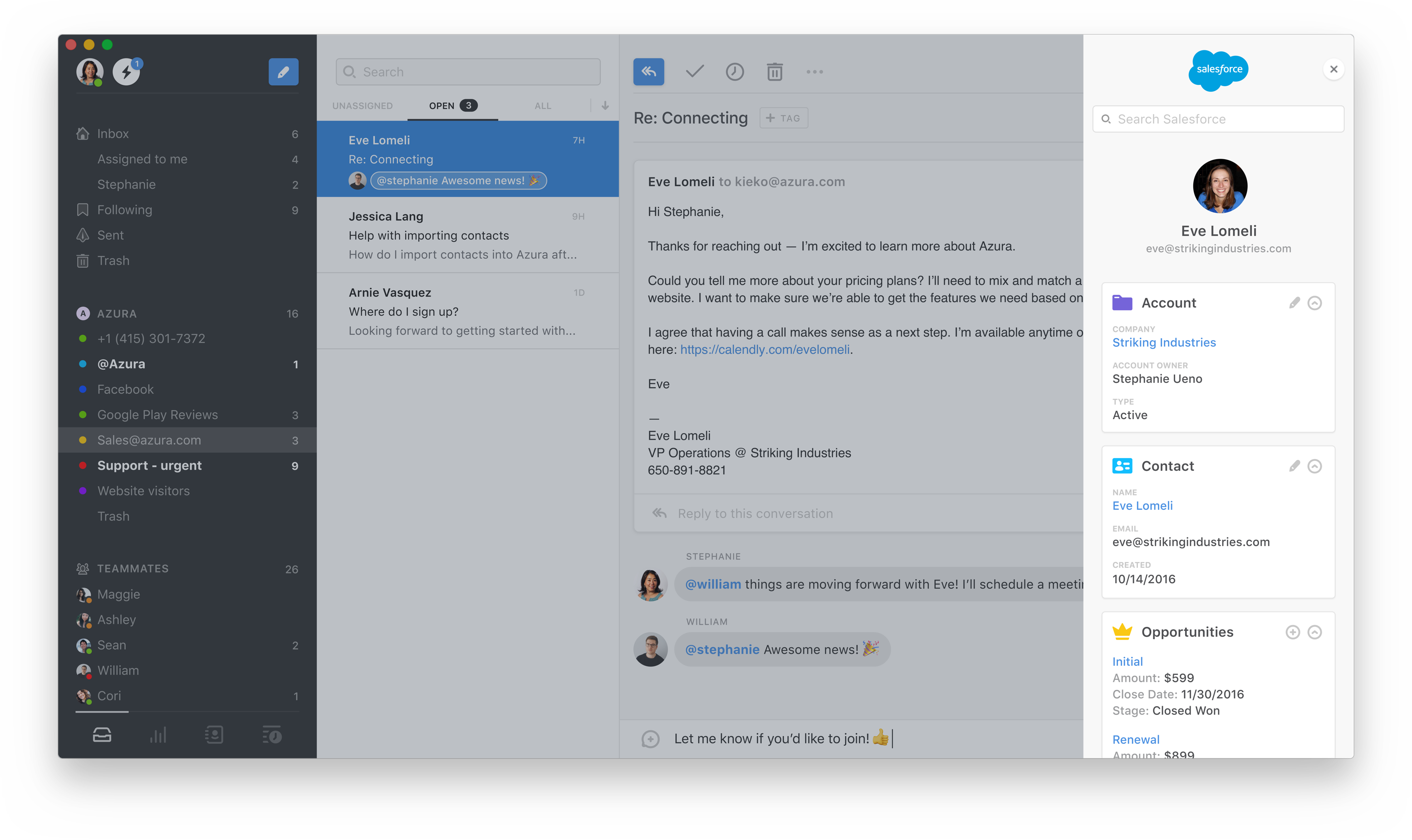 Update Salesforce From Your Inbox With Front - Tool (3112x1852), Png Download