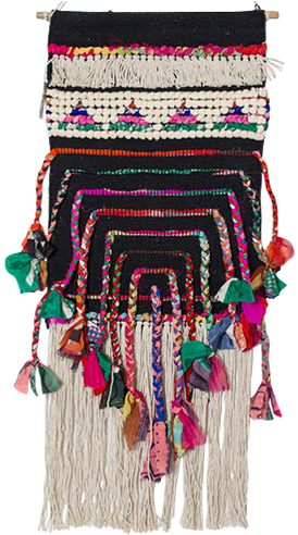 'mexican Fiesta' Wall Hanging - Woven Fabric (498x498), Png Download