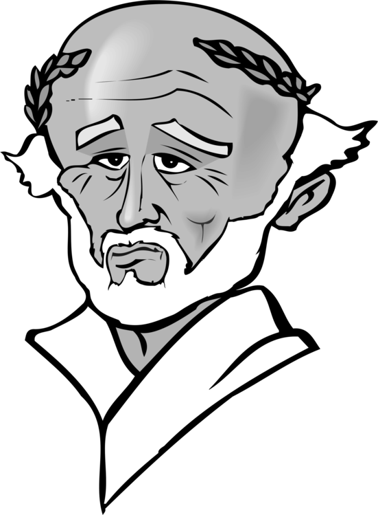 Philosopher Ancient Greek Philosophy Drawing Cartoon - Philosopher Clipart (551x749), Png Download
