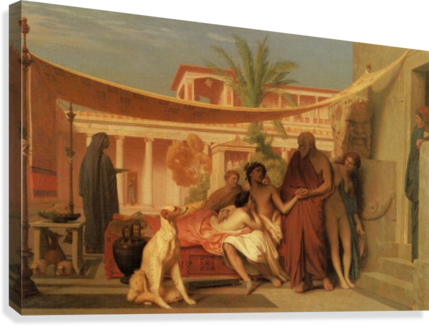 Socrates Seeking Alcibiades In The House Of Aspasia - Lives That Made Greek History By Plutarch (429x326), Png Download