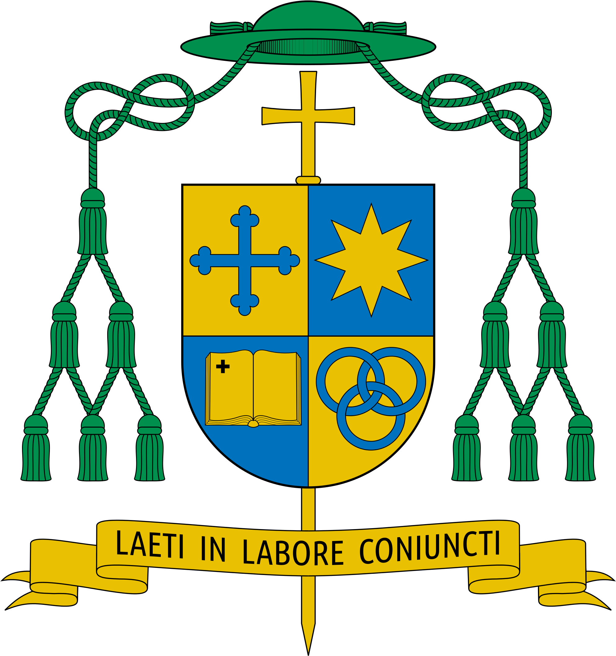 Open - Bishop Barres Coat Of Arms (2000x2132), Png Download
