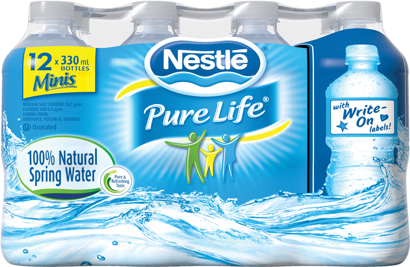 Product Image - Nestle Pure Life Purified Water - 6 Pack, 0.5 L Bottles (850x850), Png Download