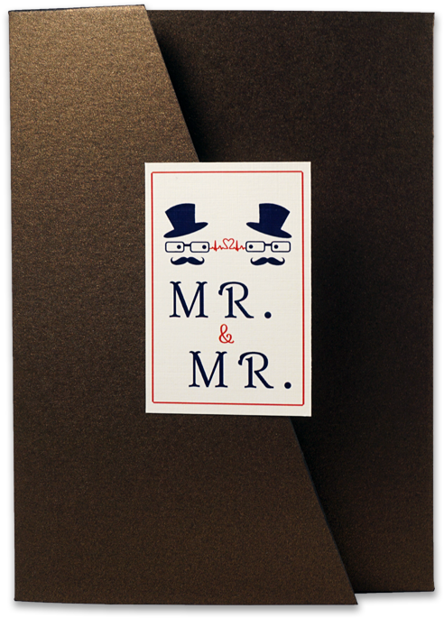 Trifold Lgbtq Waves Wedding Invitation Card - Paper (975x731), Png Download