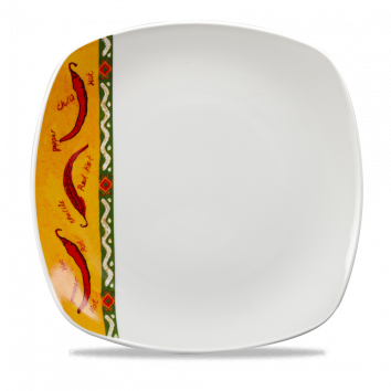 Square Plate - Churchill China Salssp111 Salsa X Squared Square Plate (354x354), Png Download