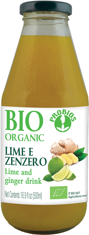 Lime And Ginger Juice - Probios (320x787), Png Download
