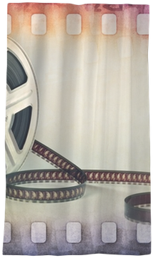 Colorful Film Strip, Film Reel Background Sheer Window - Carr Black Gallery Frame With White Double Mat For (400x400), Png Download