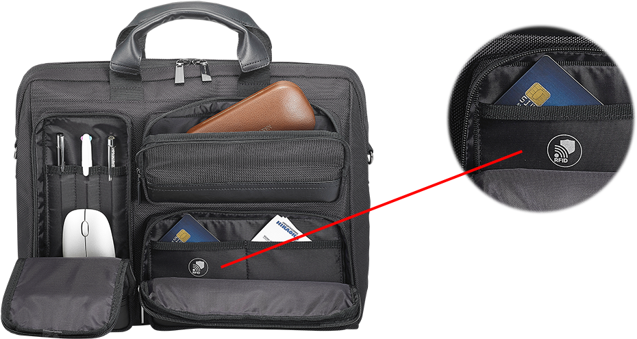 Anti Rfid Theft Compartment - Laptop (1000x580), Png Download