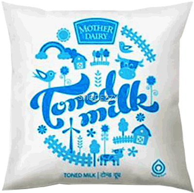 Mother Dairy Toned Milk 500 Ml - Mother Dairy Milk Packet (500x500), Png Download