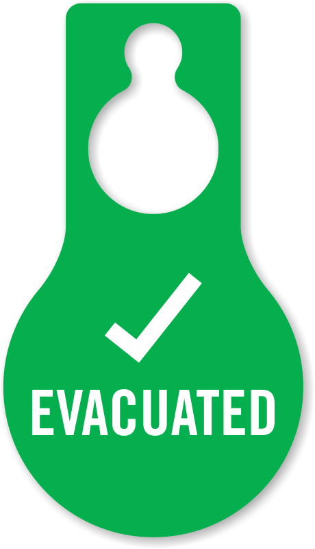 Evacuated With Tick Symbol Door Hang Tag - Chet Baker / Bill Evans Complete Recordings Vinyl Record (460x800), Png Download