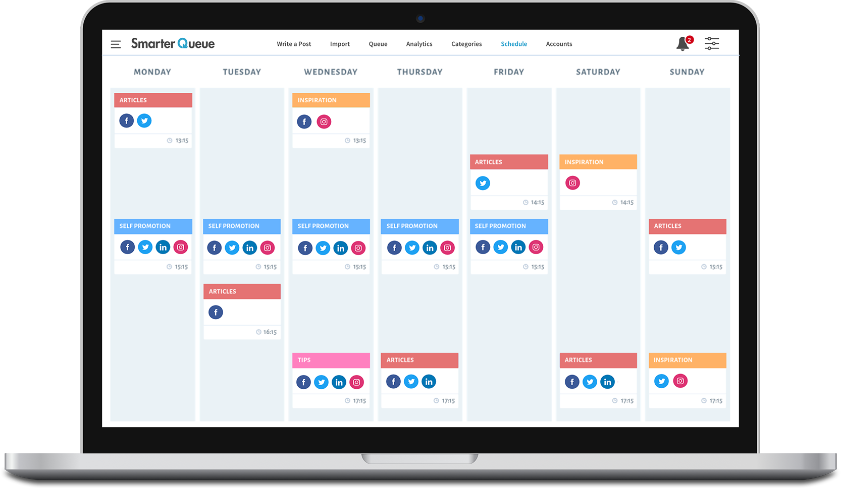 Visual Social Media Calendar (1666x968), Png Download