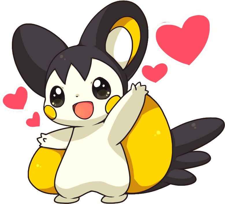 Emolga - Kawaii Flying Type Pokemon (800x800), Png Download
