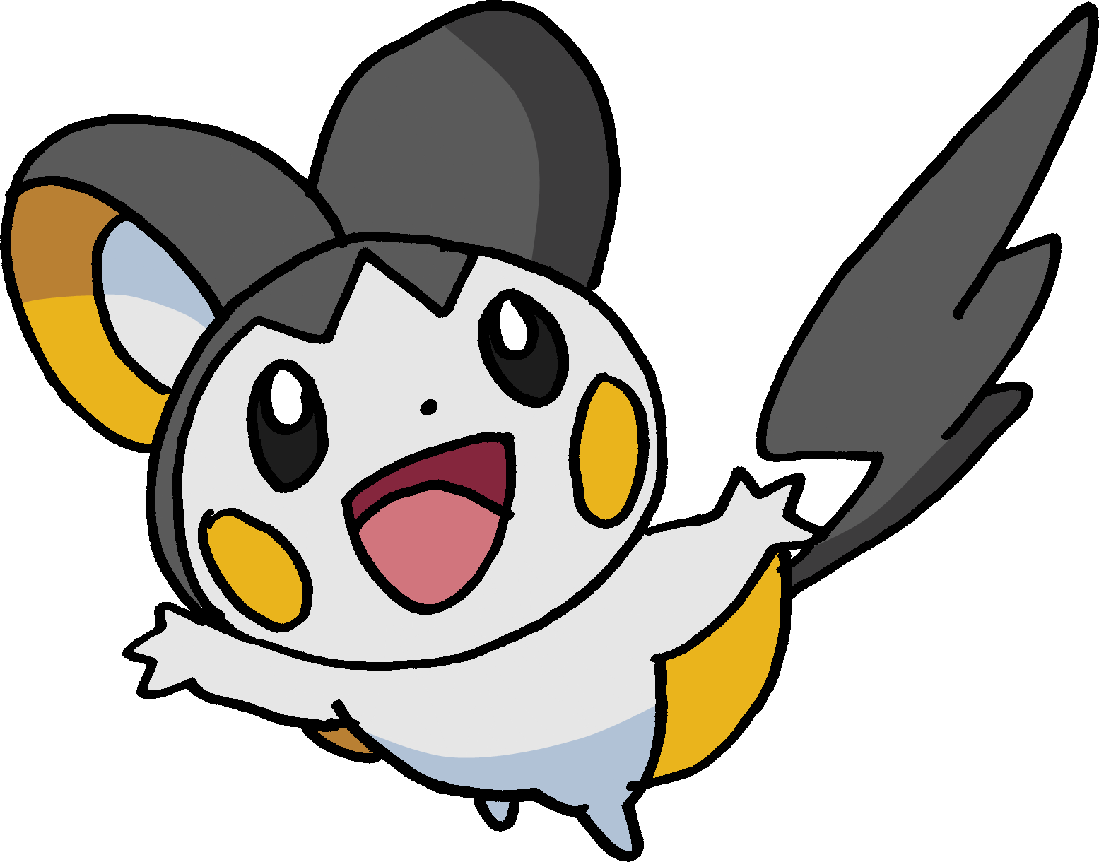 Emolga - Oshawott, Dewott, And Samurott (1555x1220), Png Download