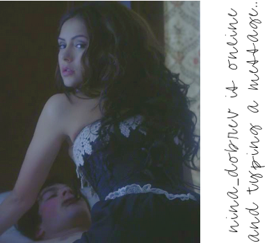Post By Nina Michaela Dobrev On Feb 13, 2010 At - Damon Salvatore And Katherine Pierce (384x350), Png Download