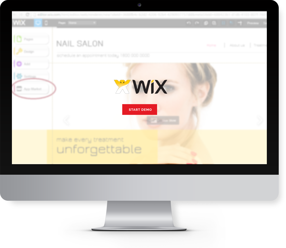In Your Wix Editor, Click On The Apps Market Button - Led-backlit Lcd Display (985x855), Png Download