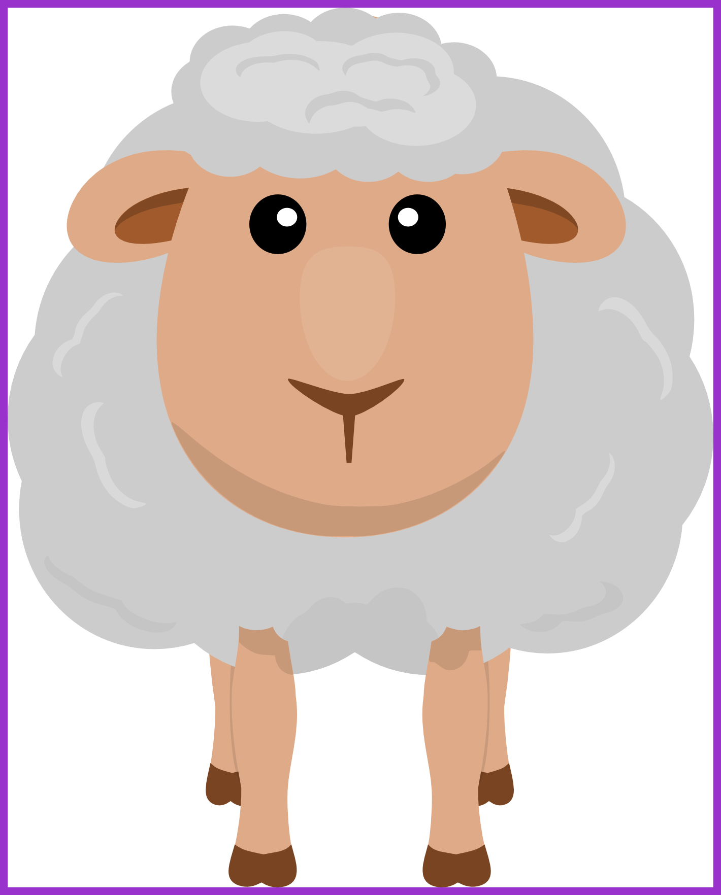 Amazing Black Rabbit Png Animal Pics Of - Sheep Clipart (1420x1764), Png Download