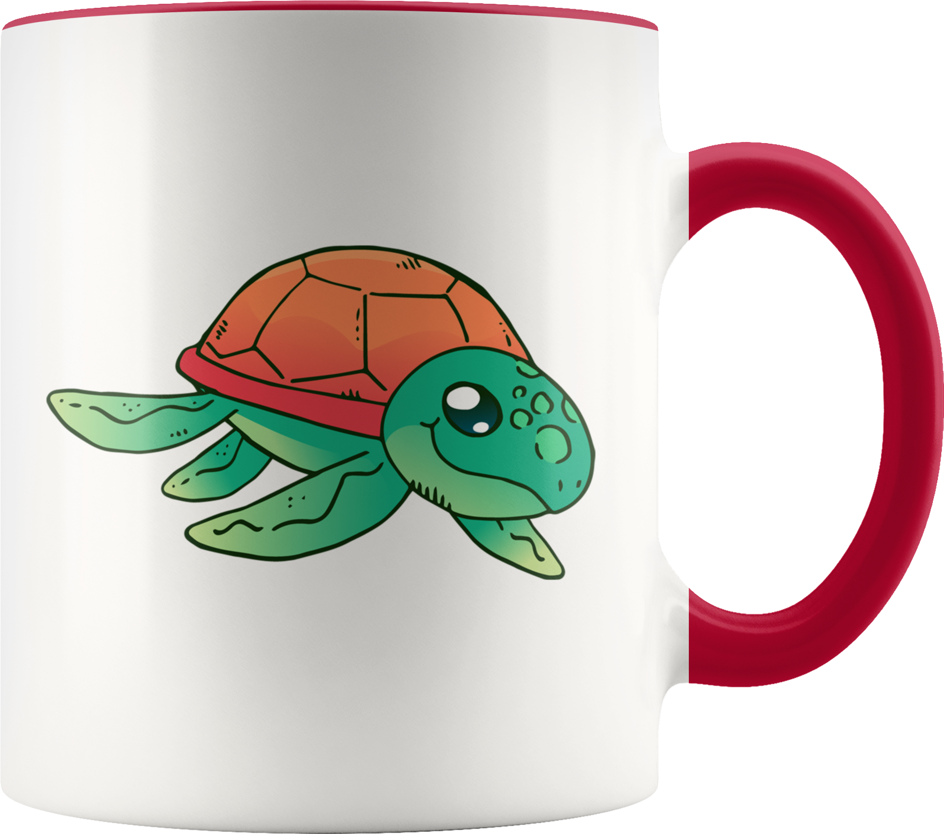 Cute Turtle Mug - Mug (2000x2000), Png Download
