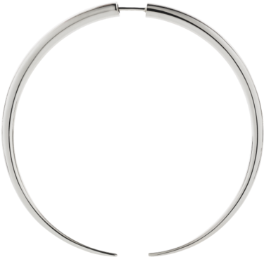 Crescent Hoop Earring - Bangle (600x600), Png Download