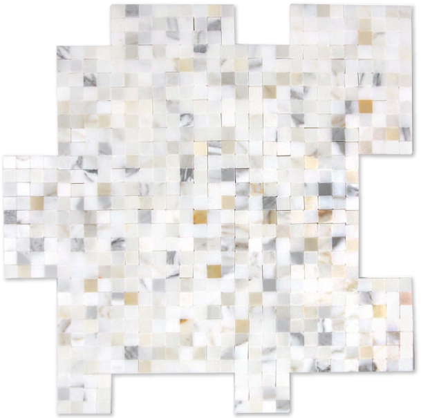 Calacatta Pol 3 8 - Mosaic (800x606), Png Download