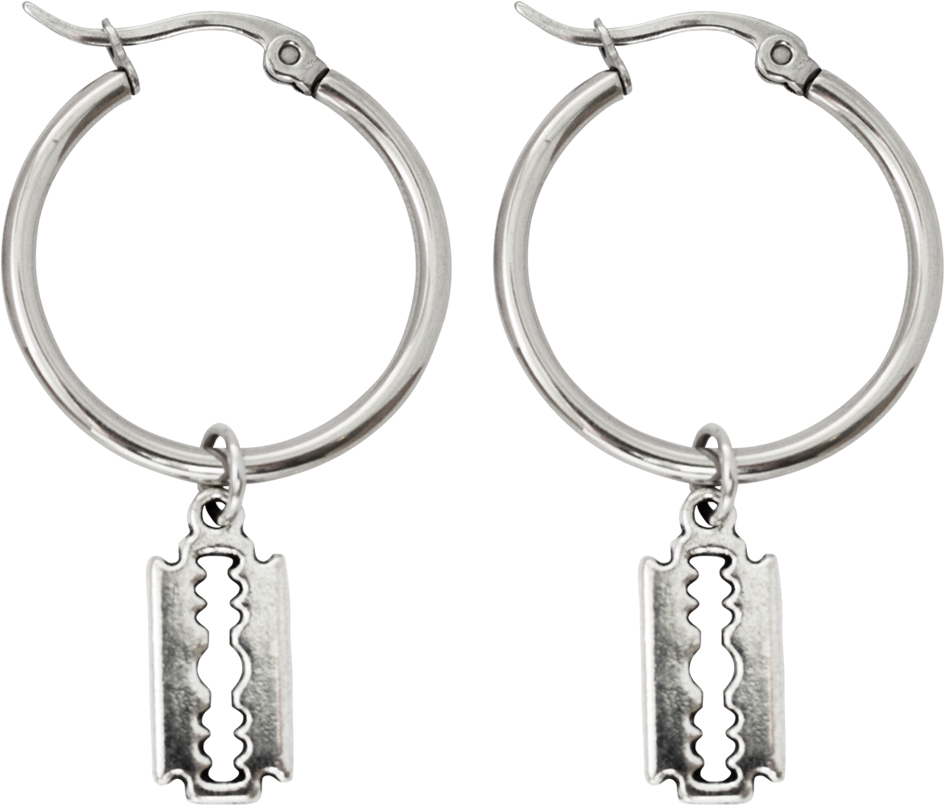 Image Of Broken Hoop Earrings - Earring (1000x1000), Png Download