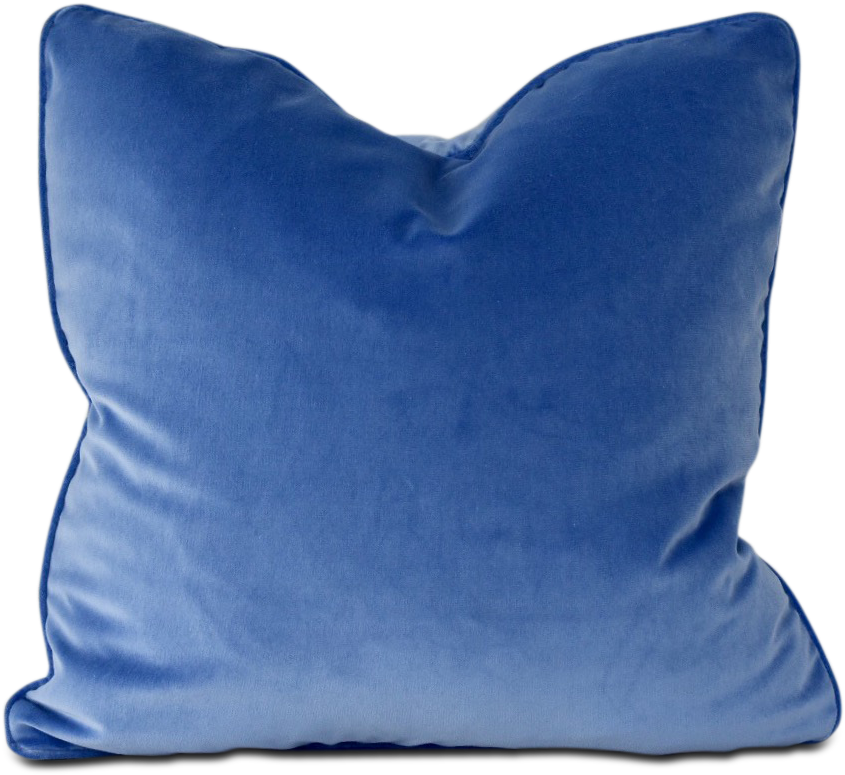 Cobalt Blue Velvet Pillow No - Throw Pillow (1044x1044), Png Download