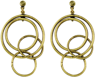 Cool Metal Hoop Earrings - Earring (650x447), Png Download