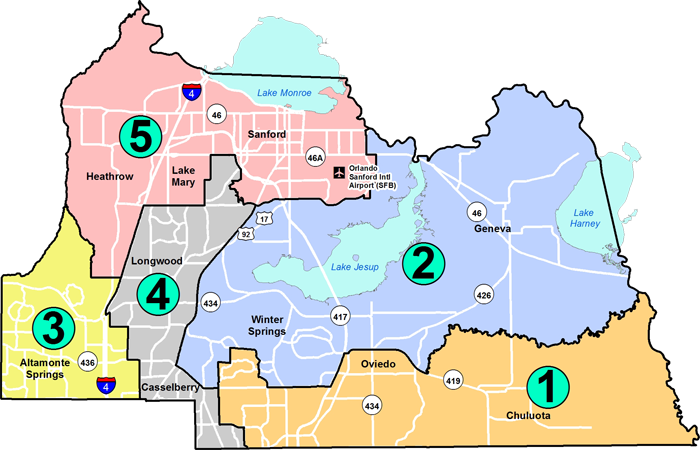 Bcc District Map - Seminole County School District (700x450), Png Download