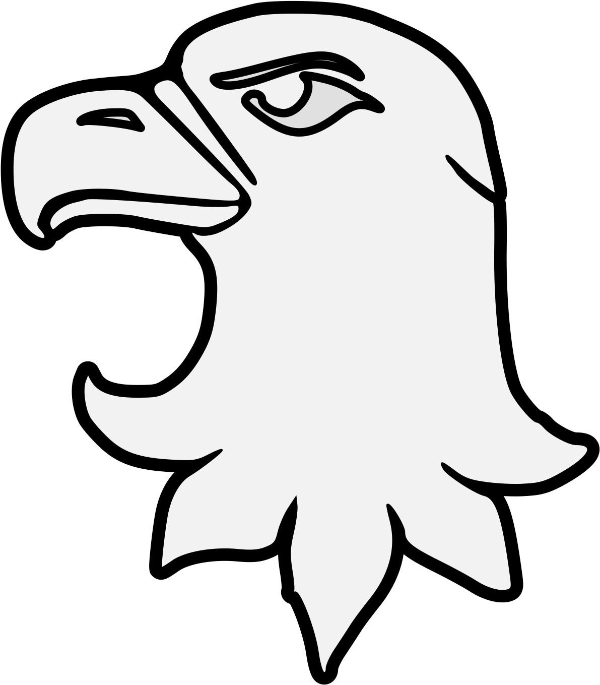 Eagle's Head Erased - Portable Network Graphics (1218x1387), Png Download