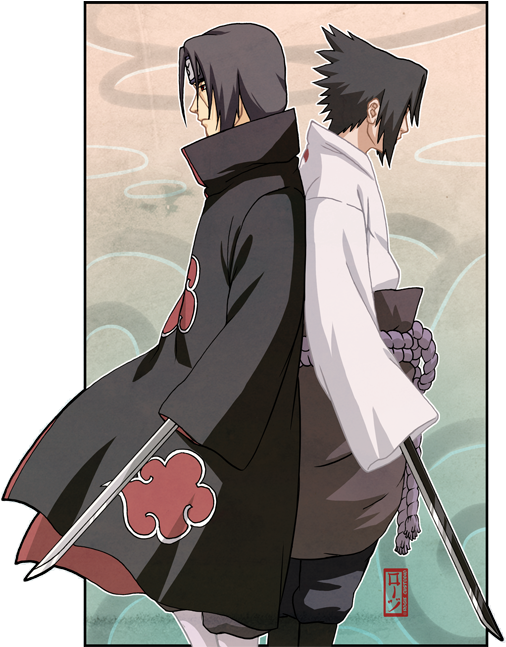 No Caption Provided - Sasuke And Itachi (600x646), Png Download