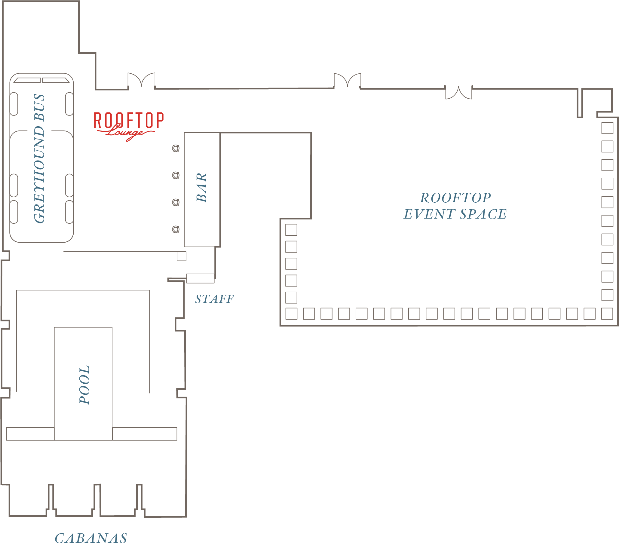 Diagramrooftop Diagram At Bobby Hotel In Nashville - Diagram (3300x2550), Png Download