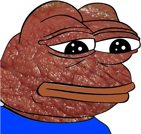Tumblr Nnclv5gxkf1tmqt3do1 500 - Pepe The Sad Frog Tshirt (497x484), Png Download