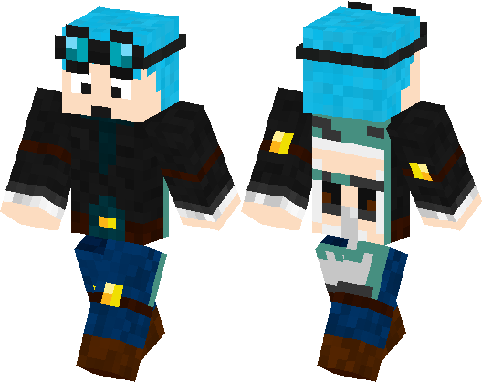 Minecraft Skin Dantdm With Cape (528x418), Png Download