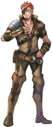 Saber Driven Mercenary Face - Fire Emblem Echoes Saber (340x408), Png Download