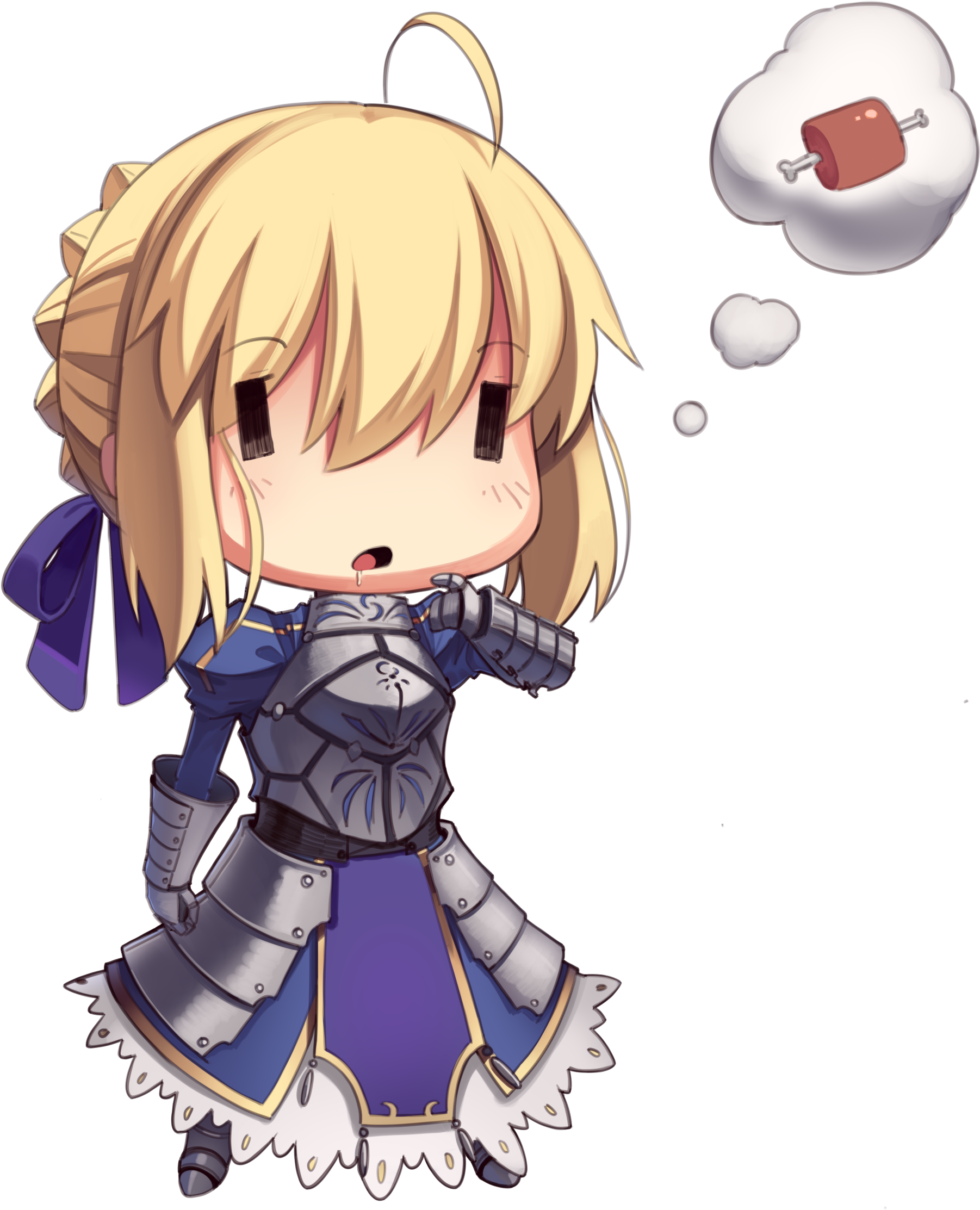View Fullsize Saber Image - Fate Saber Emote (1888x2309), Png Download