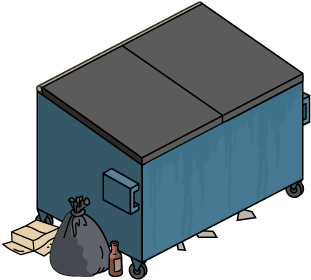Decoration Dumpster Blue Thumbnail@4x - Illustration (460x460), Png Download