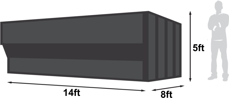 20-yard Dumpster With Dumpster Man New - Flat Panel Display (1000x500), Png Download