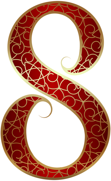 Eight, Red Gold, Art Images, Empire, Numbers, Clip - Circle (367x600), Png Download