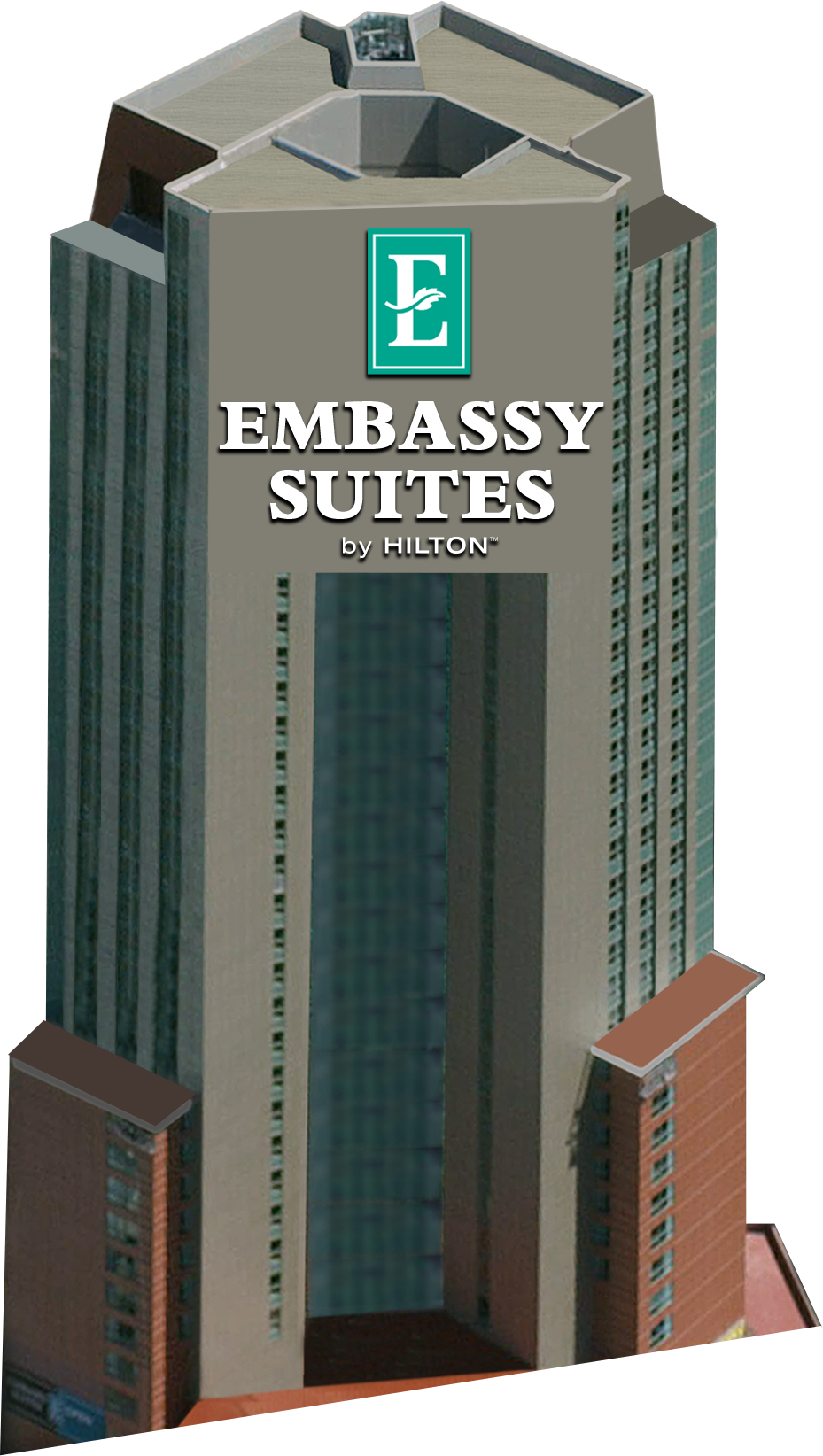 Niagara Falls Embassy Suites Fallsview Hotel - Embassy Suites Niagara Falls (929x1644), Png Download