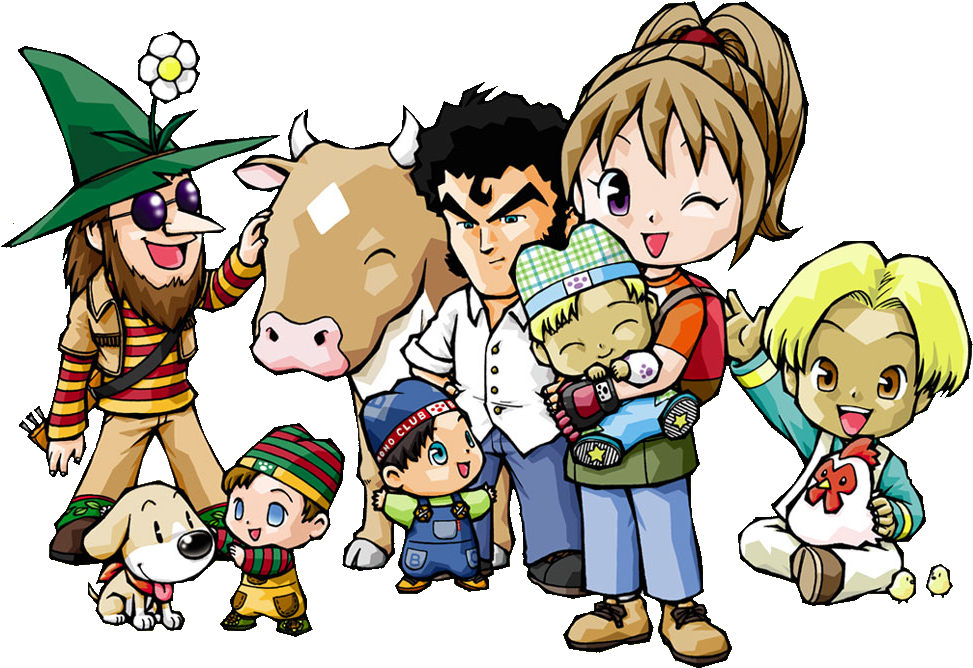 Harvest Pictures - Harvest Moon Wonderful Life Girl (1020x694), Png Download