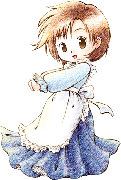 Harvest Moon Art History - Elli Harvest Moon (447x652), Png Download