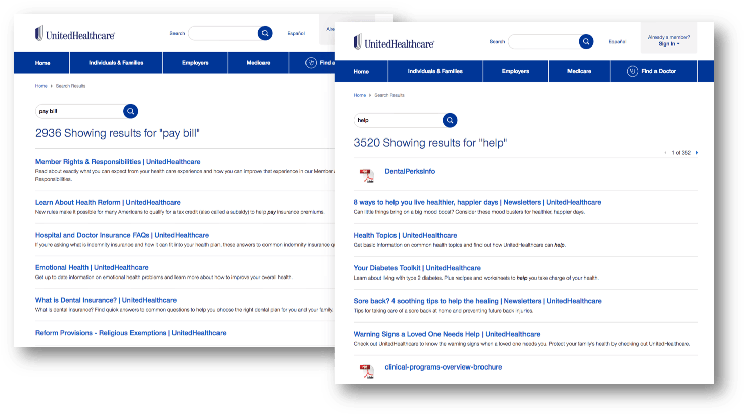 Figure 1 The Unitedhealthcare Search Contained Irrelevant - Pdf (1481x829), Png Download