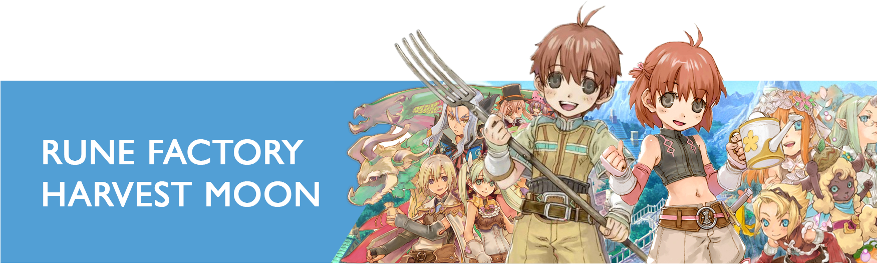 Shopville's Entire Collection Of Harvest Moon And Rune - Rune Factory 3 Nintendo Ds Nds (1750x700), Png Download